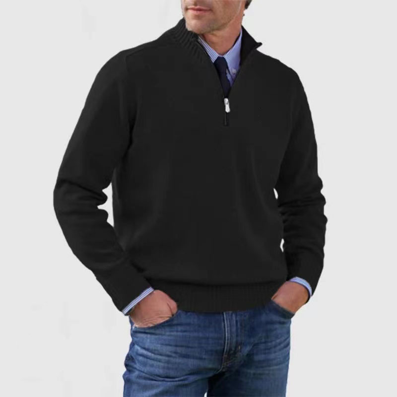 Herren Pullover Reißverschluss Freizeit | Warm Bequem Alltag