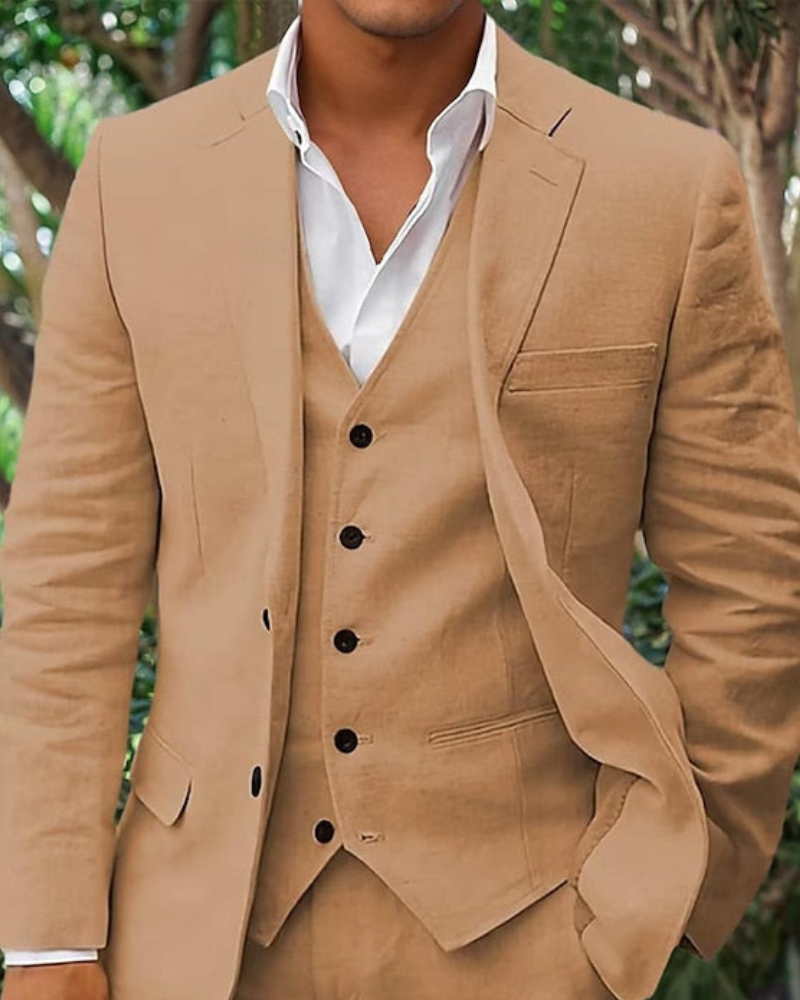Herren Elegantes Dreiteiliges Anzug-Set | Blazer, Weste und Hose