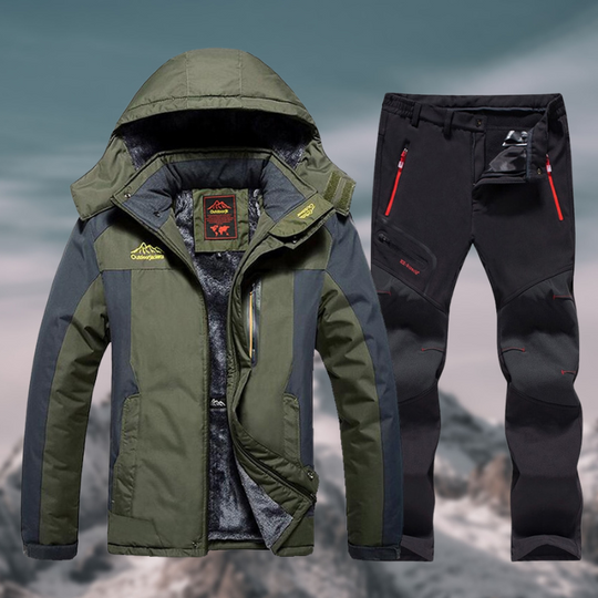 Herren-Winter-Set mit Kapuze | Outdoor-Jacke mit passender Hose