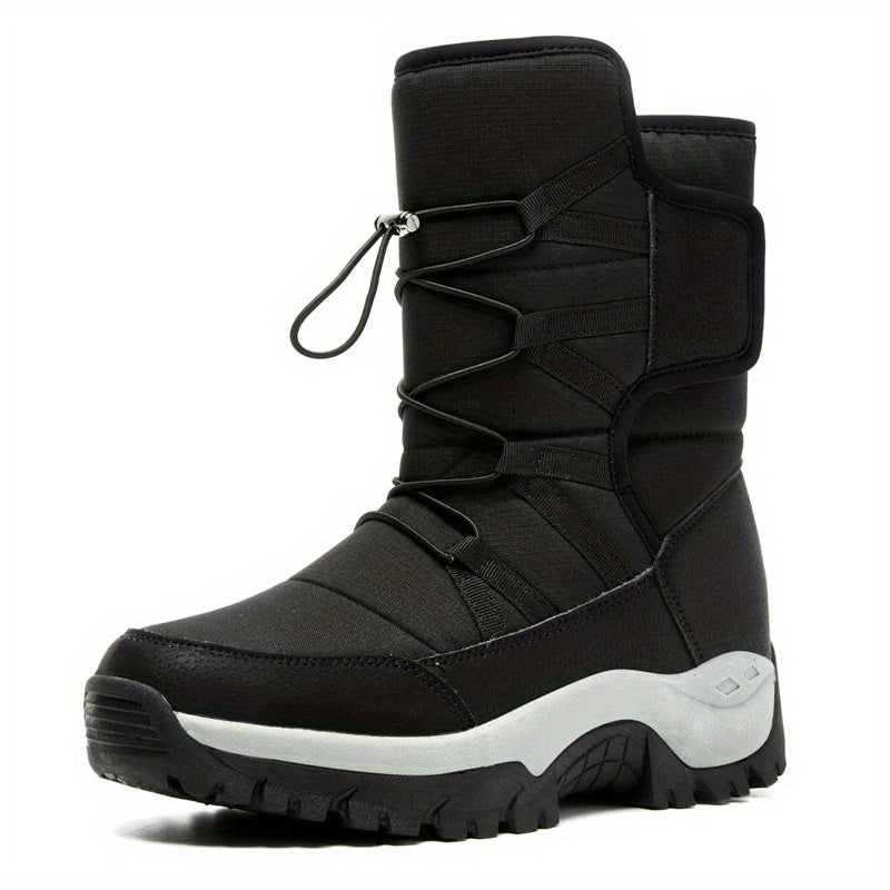 Winterschuhe Herren | Hohe Stiefel Mit Klettverschluss Und Kordelzug