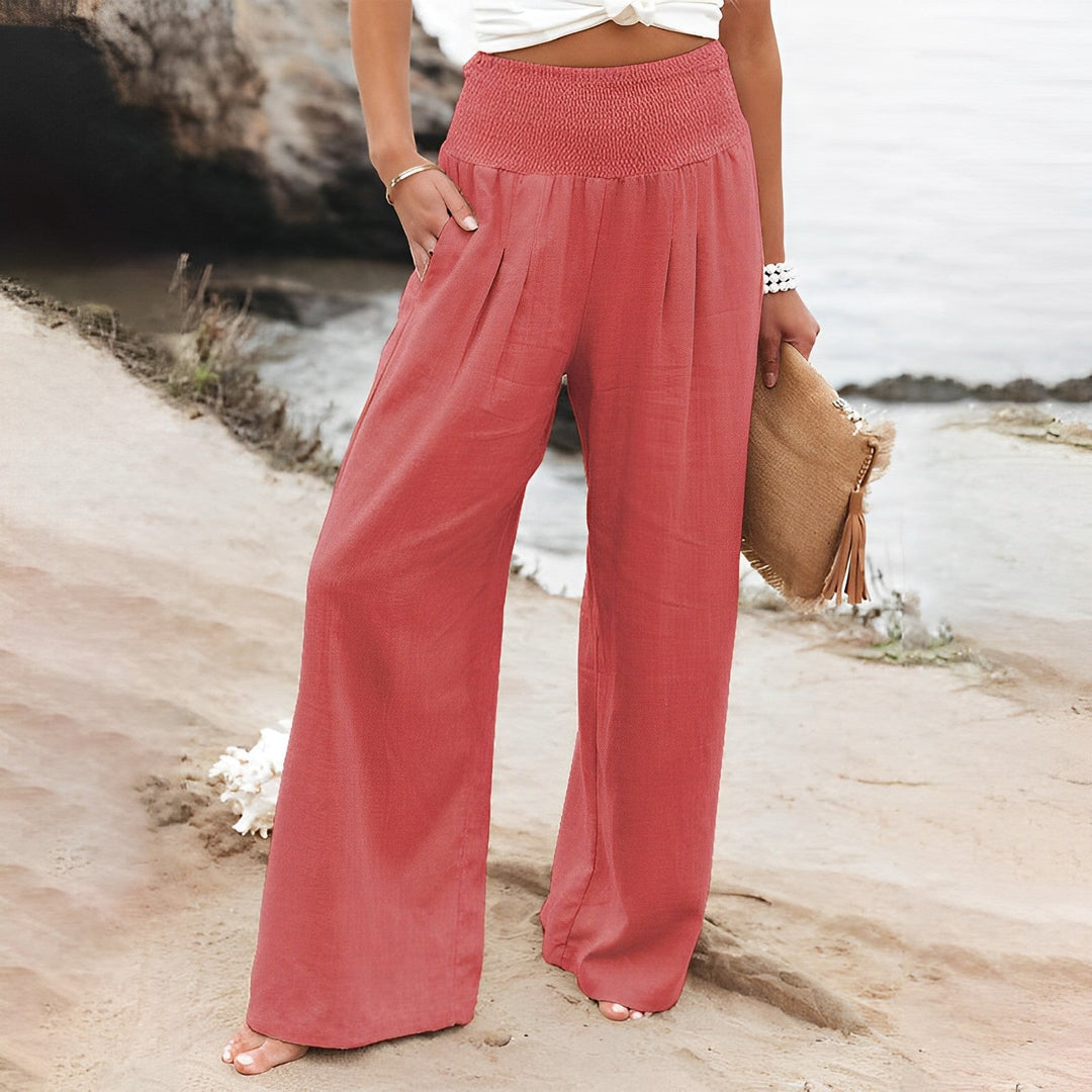 Elastischem Leinenhose für Damen