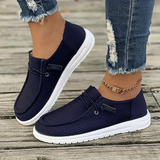 Damen Slipper Freizeitschuhe | Bequeme Schnürschuhe mit rutschfester Sohle