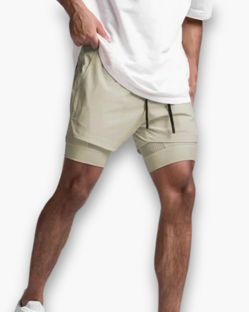 Herren Atmungsaktive Fitness-Shorts | Flexible Kurze Hosen Herren