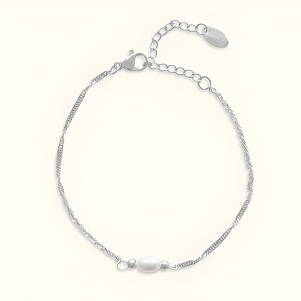 Damen Armband | Kettendesign Mit Zentralem Perlenakzent
