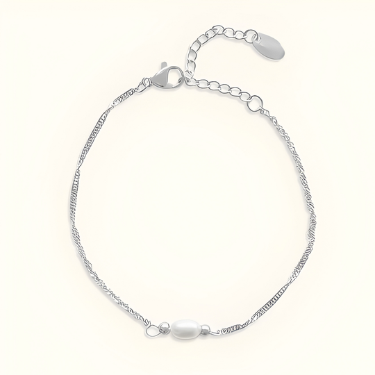 Damen Armband | Kettendesign Mit Zentralem Perlenakzent