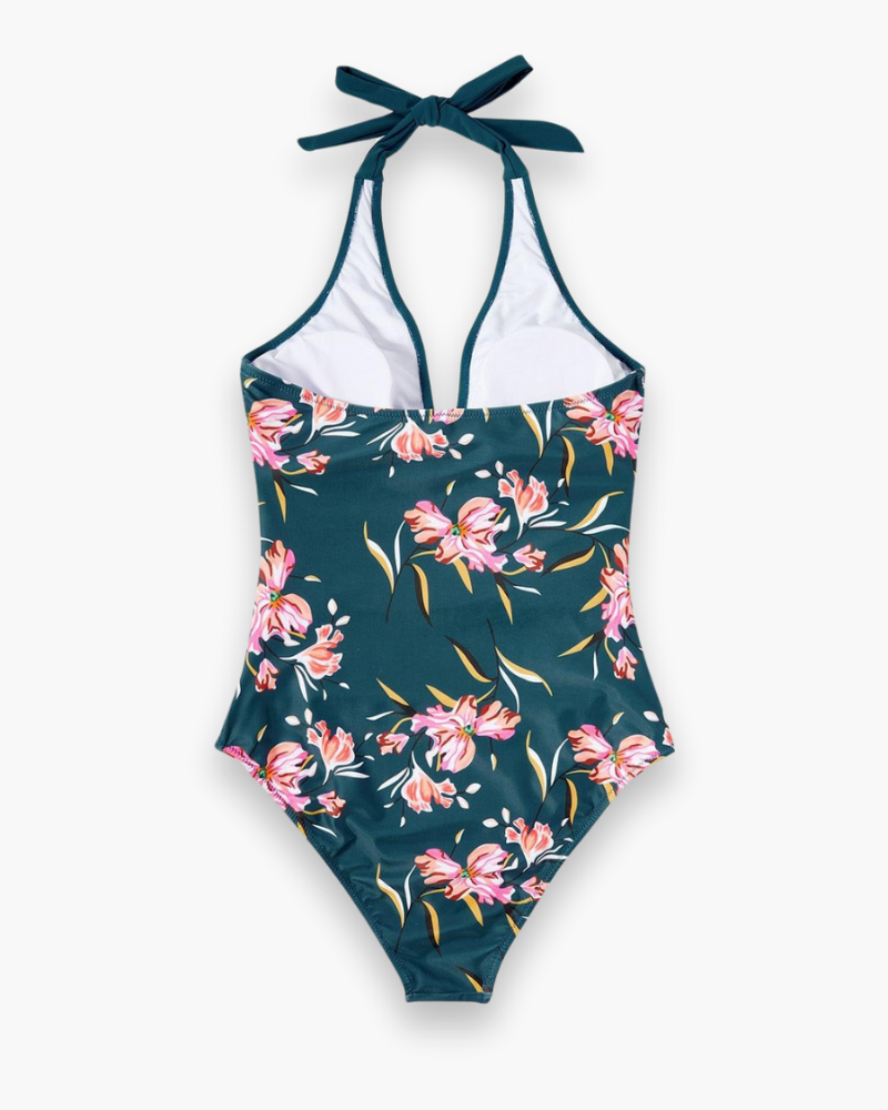 Damen Schmeichelhafter Rückenloser Badeanzug | Push-up