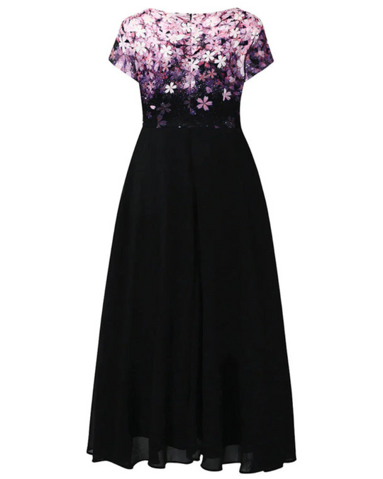 Damen Elegantes V-Ausschnitt Kleid | Festliches Kleid Hochzeitsgast