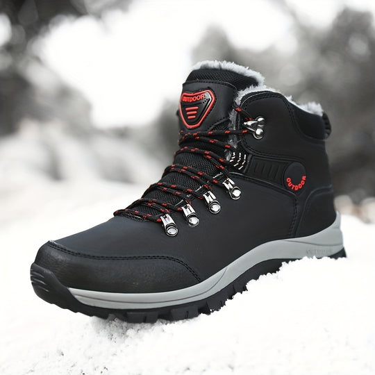 Winterschuhe Herren | Schnürstiefel Mit Hohem Schaft Und Innenfutter