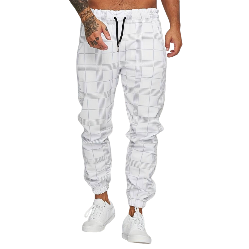 Jogginghosen Herren Kariert | Hose Mit Kordelzug Und Bündchen
