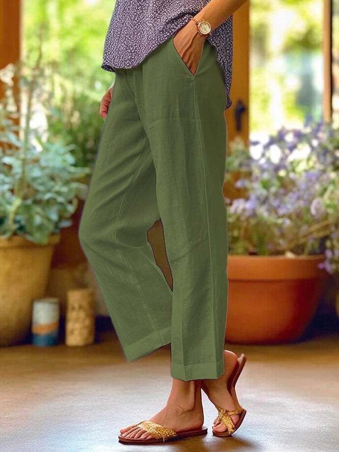 Lässige Leinen-Sommerhose für Damen