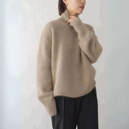 Damen Pullover | Strick modern mit Rollkragen