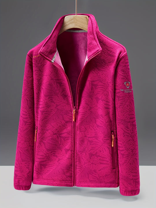 Damen Wanderjacke Fleece | Reißverschluss Seitentaschen