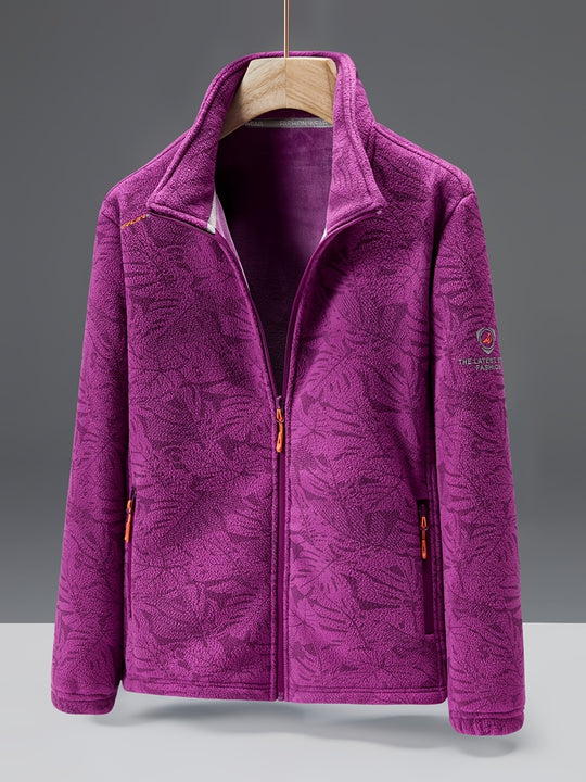 Damen Wanderjacke Fleece | Reißverschluss Seitentaschen