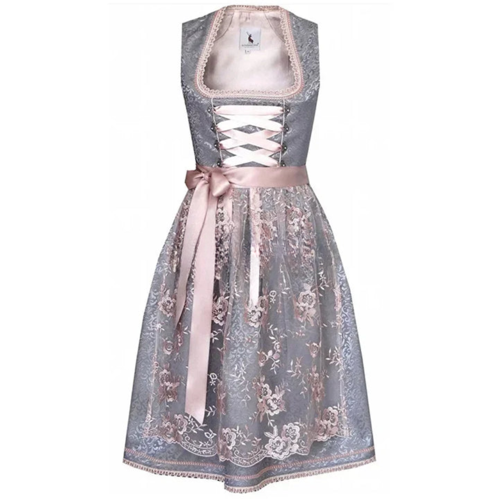 Damen Elegantes Mini Dirndlkleid | Traditionell Schwarz