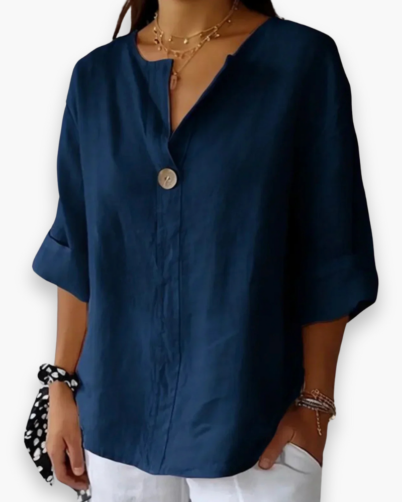 Damen Lässige V-Ausschnitt Bluse | Elegant