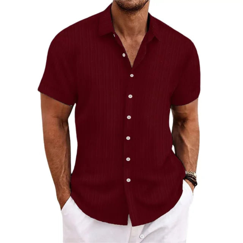 Herren Stilvolles Jacquardhemd | Bequem und Atmungsaktiv