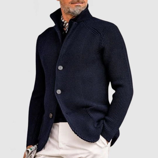 Herren Klassische Strickjacke | Taschen Und Knopfverschluss