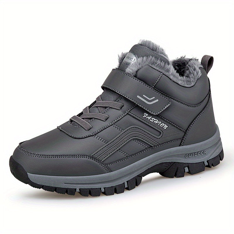Winterschuhe Herren | Halbhohe gefütterte Schnürstiefel