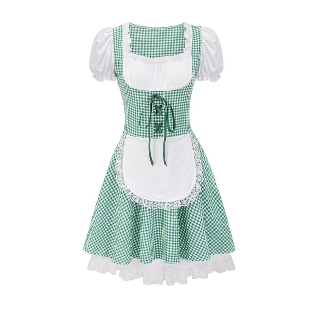 Damen Elegantes Schulterfreies Dirndl Kleid | Oktoberfest