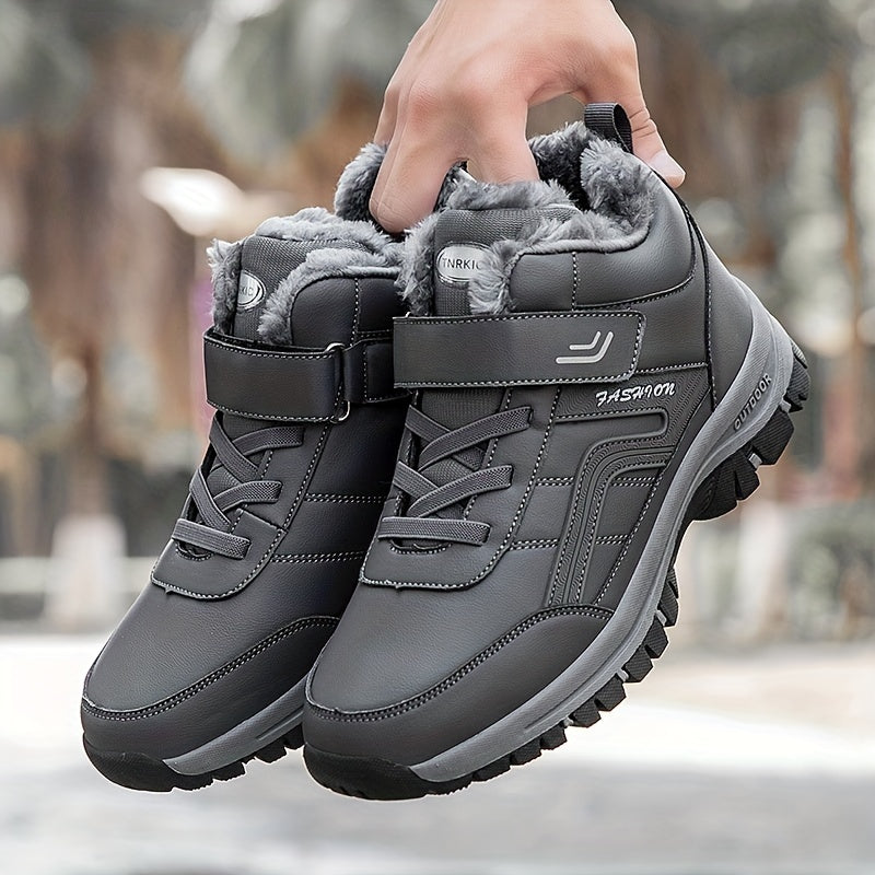 Winterschuhe Herren | Halbhohe gefütterte Schnürstiefel