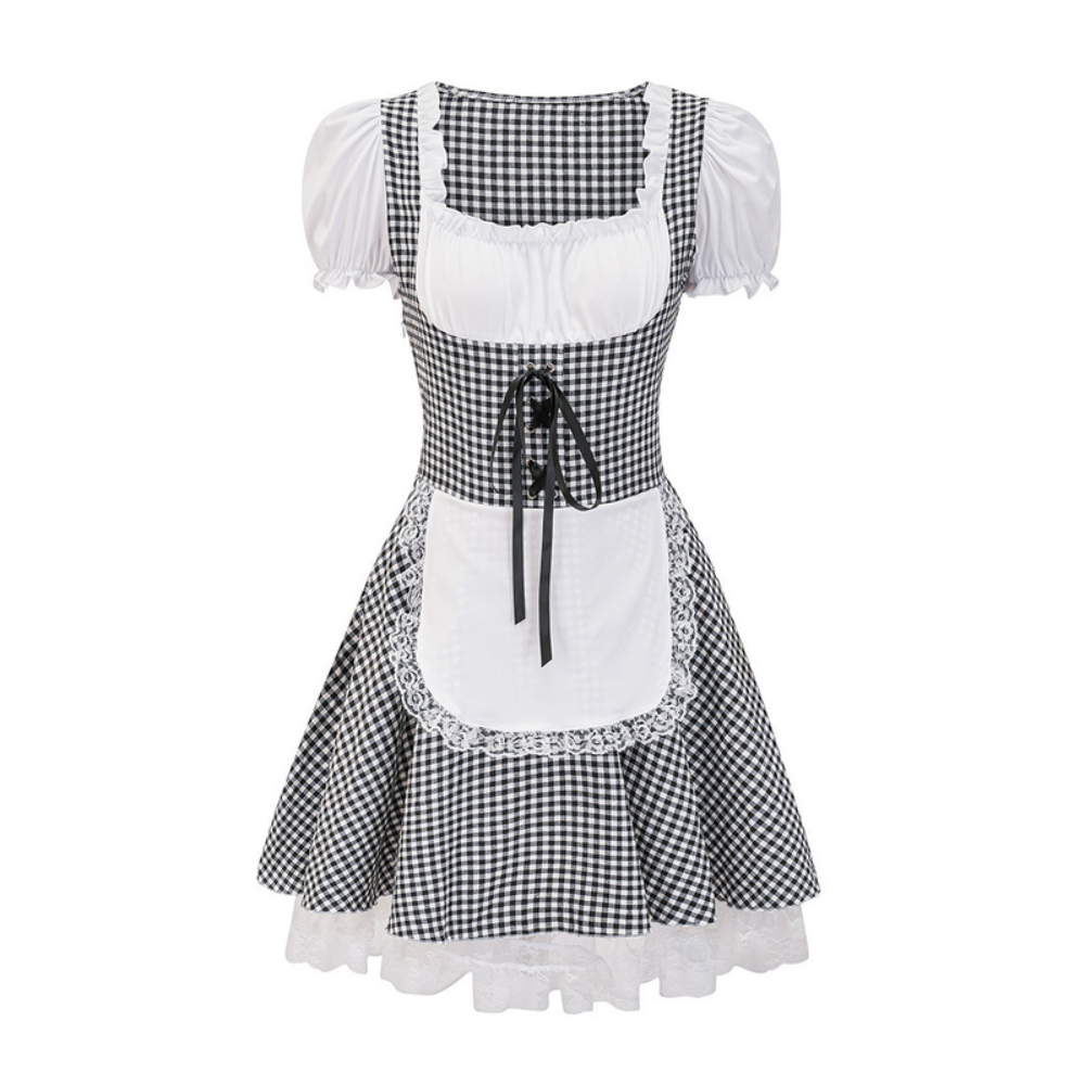 Damen Elegantes Schulterfreies Dirndl Kleid | Oktoberfest