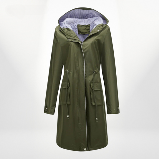 Trenchcoat Damen Wasserdicht | Mit Kapuze Überknielang