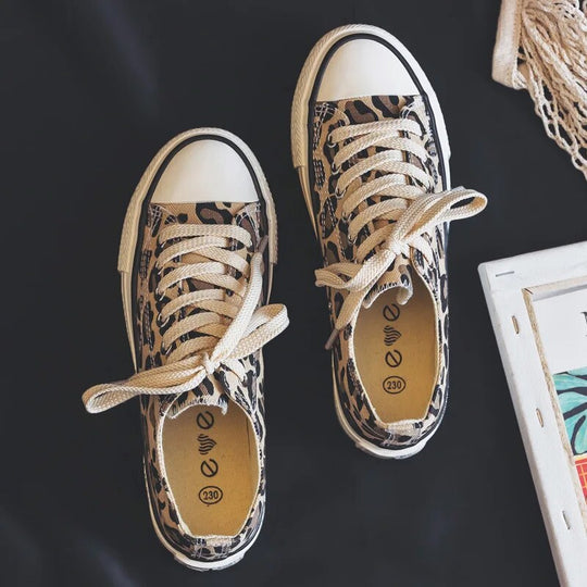 Leopardenmuster Sneaker Schuhe für Damen