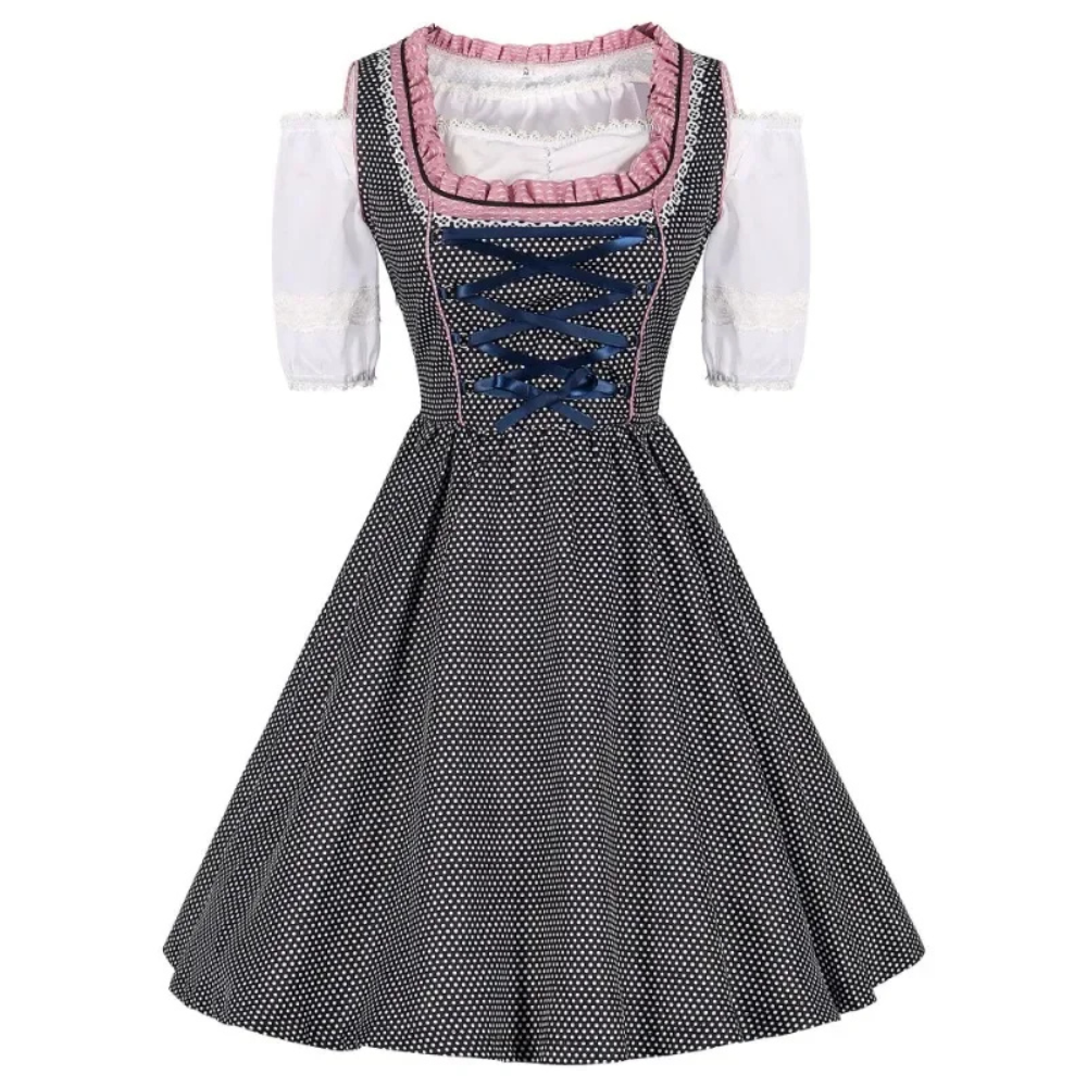 Damen Modernes Elegantes Dirndl Kleid | Midi