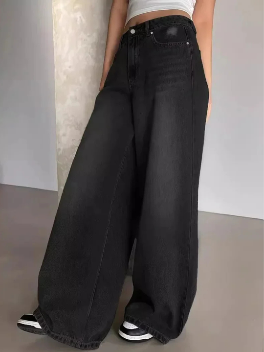 Baggy Jeans Damen | Weites Bein High Waist Jeans