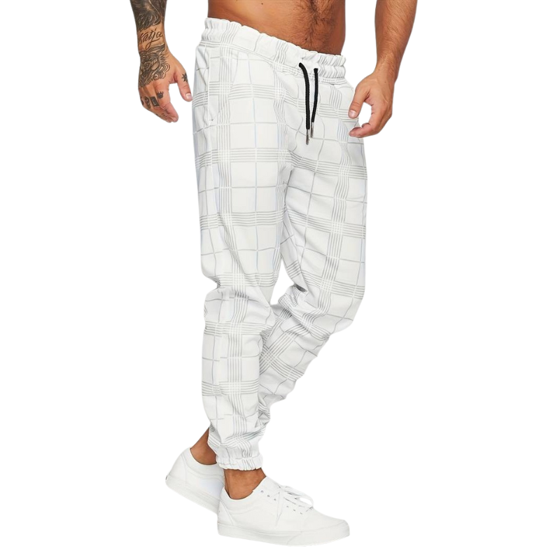 Jogginghosen Herren Kariert | Hose Mit Kordelzug Und Bündchen