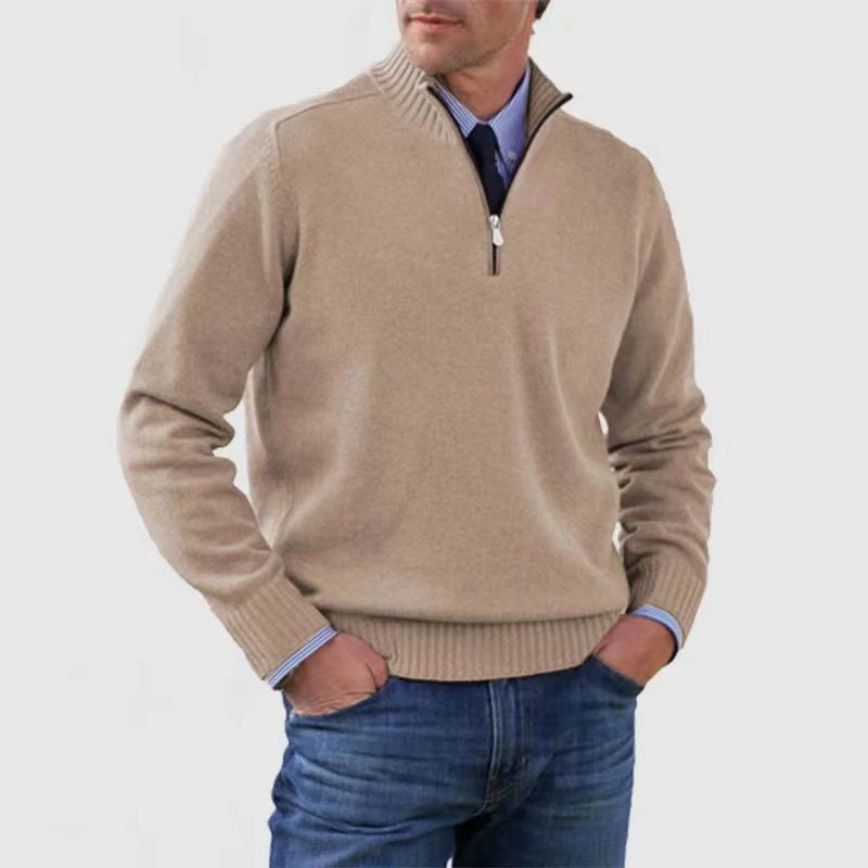 Herren Pullover Reißverschluss Freizeit | Warm Bequem Alltag