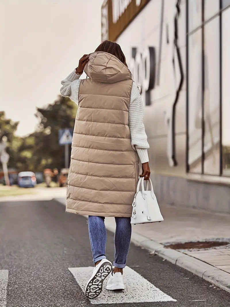 Ärmellose Jacke mit Kapuze für Frauen