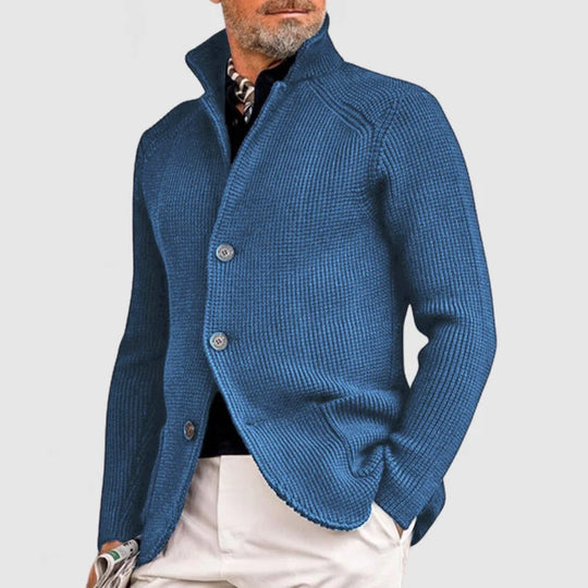 Herren Klassische Strickjacke | Taschen Und Knopfverschluss