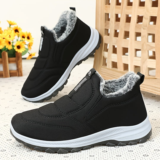 Winterschuhe Damen | Slip-On Knöchelhoch mit Runder Kappe