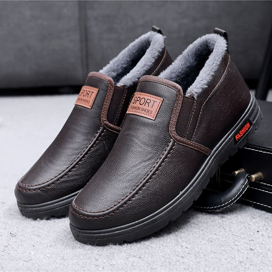 Winterschuhe Herren | Gefütterte Slip-On Mittelhoher Schnitt