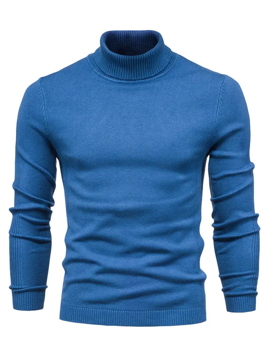 Herren Pullover Turtleneck Slim Fit | Weich Strick Langarm