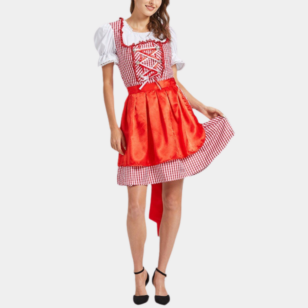 Damen Elegantes Dirndlkleid | Traditionelles Trachtenkleid