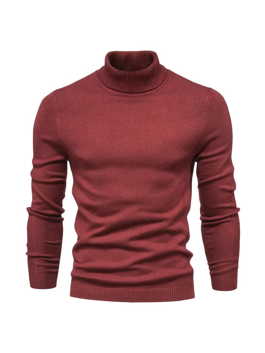 Herren Pullover Turtleneck Slim Fit | Weich Strick Langarm