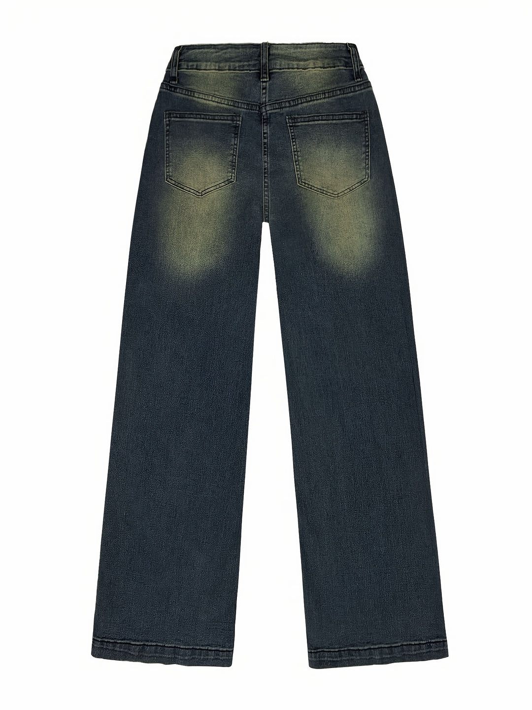 Baggy Jeans Damen | Gerades Weites Bein Mit Mid-Rise
