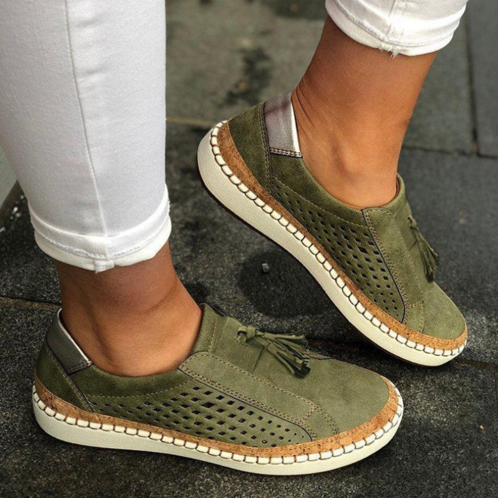 Damen Bequeme Slip Ons | Atmungsaktive Alltagschuhe