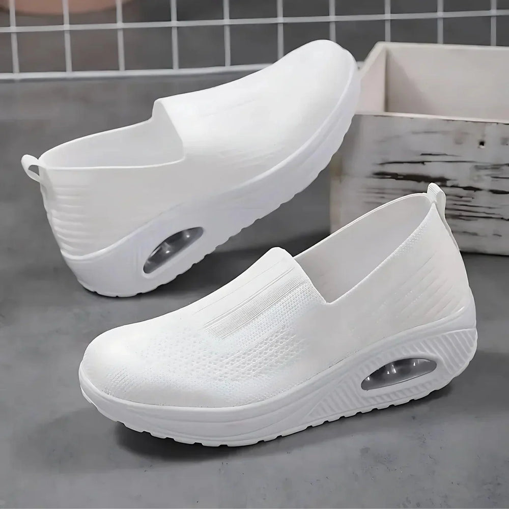 Damen Slip-On Mesh Turnschuhe für Alle Jahreszeiten