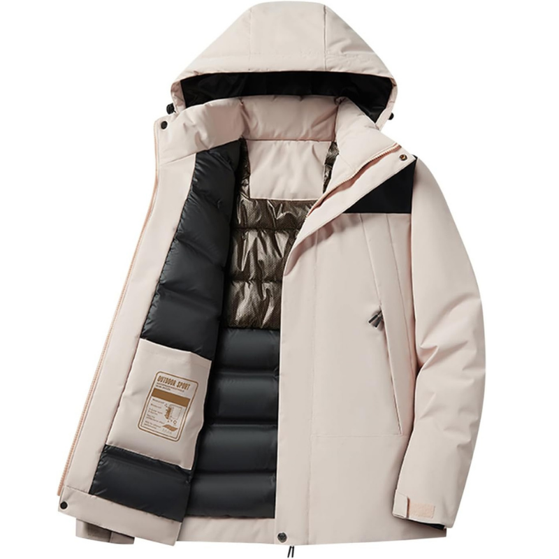 Damen Winter Skijacke | Outdoor Kapuzenjacke mit Taschen