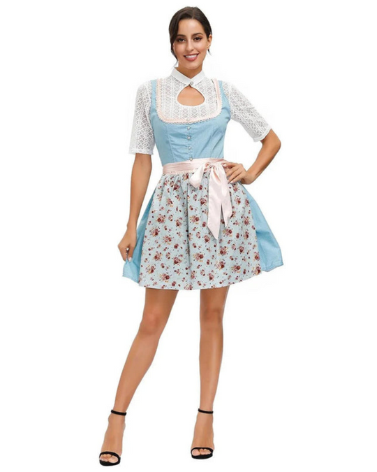 Damen Traditionelles Dirndl Kleid | Festlich Elegant Maxi