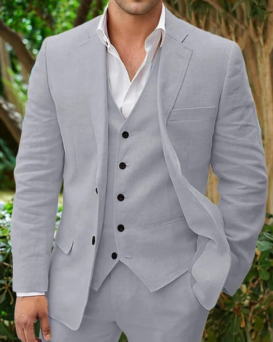 Herren Elegantes Dreiteiliges Anzug-Set | Blazer, Weste und Hose