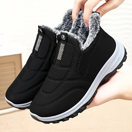 Winterschuhe Damen | Slip-On Knöchelhoch mit Runder Kappe