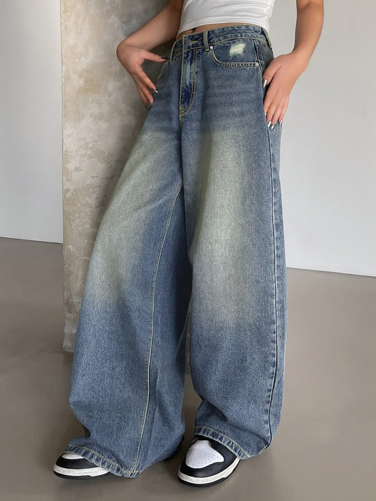 Baggy Jeans Damen | Locker Geschnitten Mit Weitem Bein