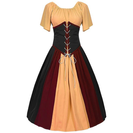 Damen Stilvolles Dirndl Kleid | Mit Puffärmeln