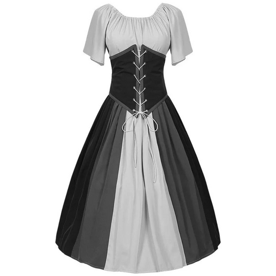 Damen Stilvolles Dirndl Kleid | Mit Puffärmeln