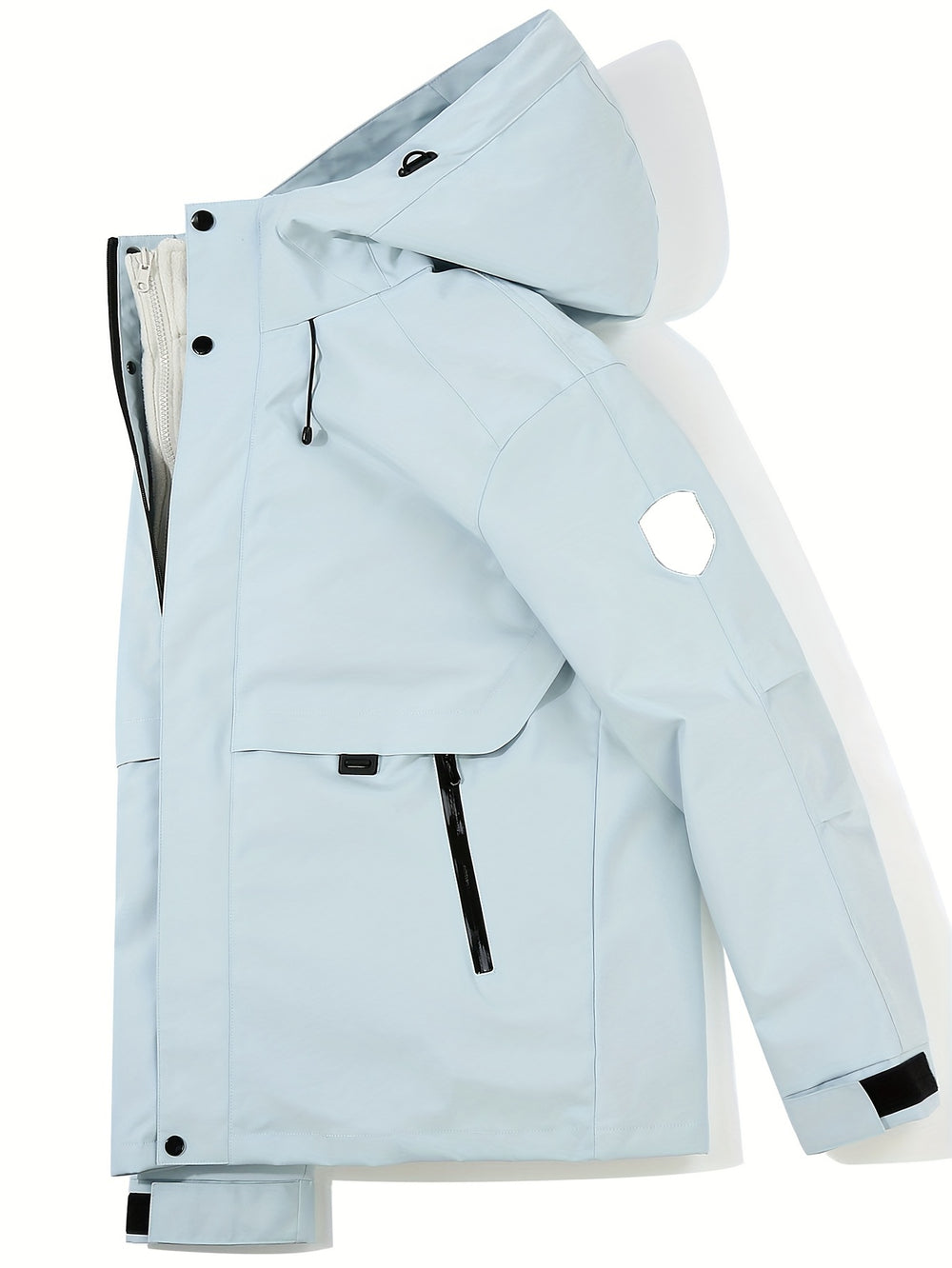 Damen Funktionale Skijacke | Winterjacke mit Kapuze und Reißverschluss