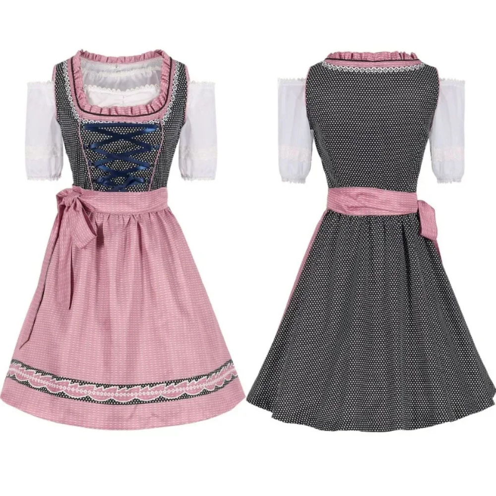 Damen Modernes Elegantes Dirndl Kleid | Midi